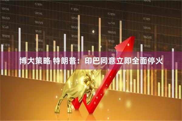 博大策略 特朗普：印巴同意立即全面停火