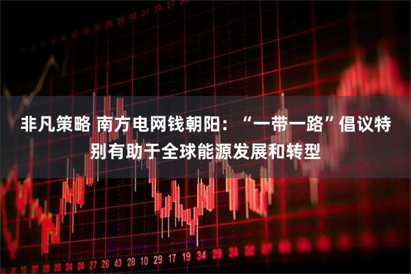 非凡策略 南方电网钱朝阳：“一带一路”倡议特别有助于全球能源发展和转型